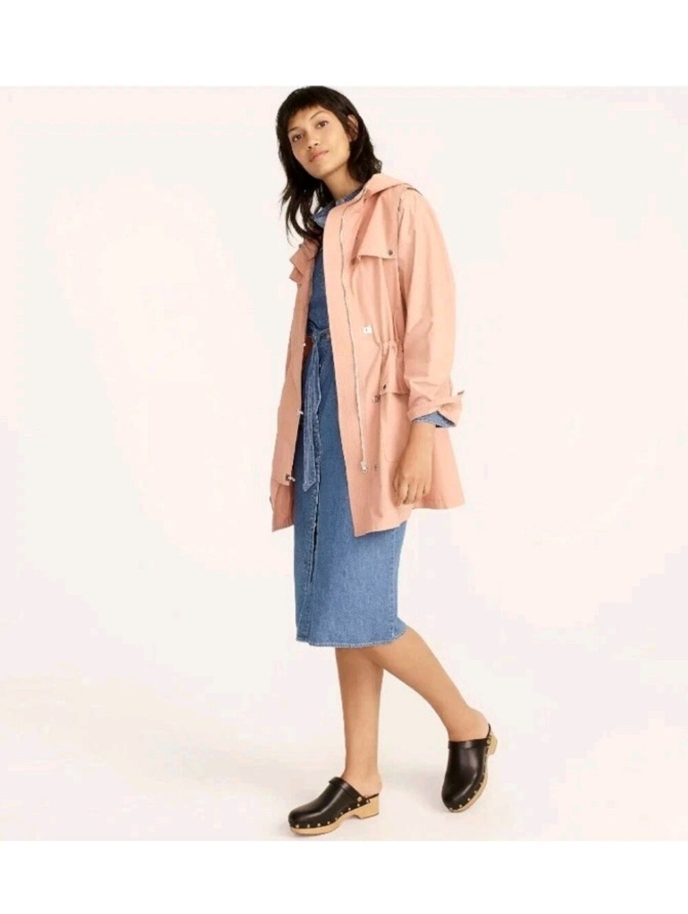 J.Crew Women's Lightweight Utility Jacket Blush Pink Cotton Size 2X